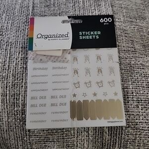 Happy Planner Gold/Colorful Sticker Sheets - 600 pcs